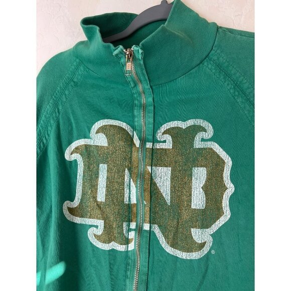Retro Brand Zip Sweatshirt Green Size Large - Picture 3 of 6